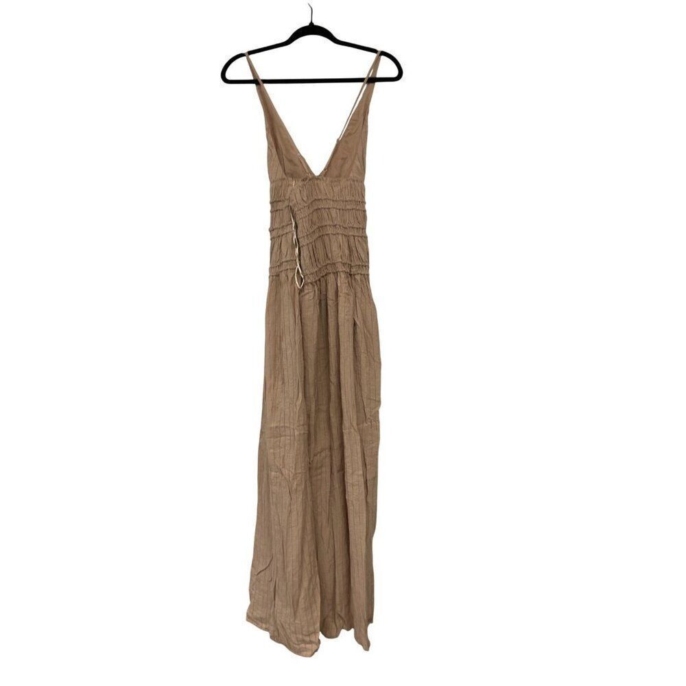 Zara Womens Textured Midi Dress Medium M Pink V-Neck Sleeveless 0881/369 NWT - Picture 4 of 16